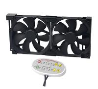 Ventilateur de refroidissement de réfrigérateur 12 V RV 140 mm pour grille d'aération de réfrigérateur et grille de ventilation, réglages de température réglables, télécommande haute technologie avec