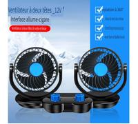 Ventilateur de refroidissement de voiture de rotation de 12V 360 ° avec vitesse réglable de tête double pour véhicule