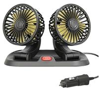 Ventilateur de refroidissement, orientable à 360°, double tension, prise allume-cigare 12 V