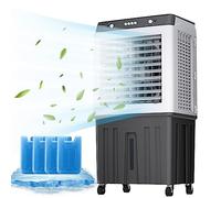 Ventilateur de Refroidissement par évaporation, climatiseur Mobile 200 W avec 3 Vitesses, réservoir d'eau de 55 L 4 glacières, pour dortoir de Bureau à Domicile