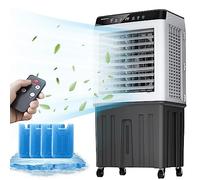 Ventilateur de Refroidissement par évaporation, climatiseur Mobile 200 W avec 3 Vitesses, réservoir d'eau de 55 L 4 glacières, pour dortoir de Bureau à Domicile