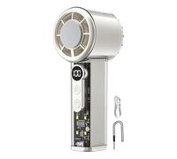Ventilateur de refroidissement portable - Cordon USB rechargeable 100 vitesses 5000 mAh Mini appareil | Accueil Voyage Dortoir Pique-nique Camping Bureau Activité de plein air Accessoire | Été portabl