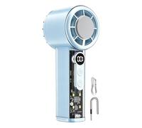 Ventilateur de refroidissement portable - Cordon USB rechargeable 100 vitesses 5000 mAh Mini appareil | Accueil Voyage Dortoir Pique-nique Camping Bureau Activité de plein air Accessoire | Été portabl