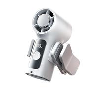 Ventilateur de refroidissement portable - Rechargeable par USB - avec écran LED et clip amovible Rotation à 360 degrés | Pour poussette, croisière, vacances, sport, concert