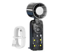 Ventilateur De Refroidissement Portable - Ventilateur Personnel Pliable Compact Avec Écran Numérique, Générateur De Brise Alimenté Par Batterie Rechargeable | Gadget De Loisirs Pour Sports De Plein Ai