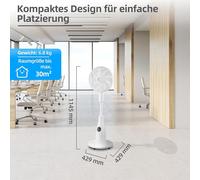 Ventilateur de refroidissement vertical premium BE COOL BCPSN2L01 avec télécommande, 80 W, réservoir d'eau de 2 litres, débit d'air de 1500 m³/h, oscillation et minuterie, fonctionnement silencieux