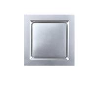 Ventilateur de salle de bain silencieux avec lumière, ventilateur de plafond ultra fin, silencieux pour cuisine et salle de bain, 30 x 30 cm, évacuation intégrée, pour garage