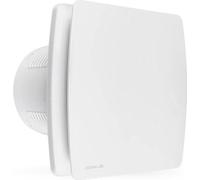 Ventilateur de salle de bains 100 mm avec accélération et clapet anti-retour - Capteur d'humidité - Économe en énergie - Silencieux - Plastique - 12 W - 95 m³/h - 32 dB - IPX4