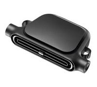 Ventilateur de siège de voiture à batterie,ELVANZA Ventilateur,sans fil,longue autonomie,double turbine,trois vitesses,installation sans dommage grâce à des bandes Velcro,noir noir