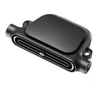 Ventilateur de siège de voiture rechargeable par USB avec 3000 mAh, flux d'air turbo puissant à double canal, refroidissement réglable à trois vitesses pour sièges avant et arrière (noir)