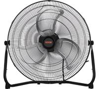 ventilateur de sol 20 pouces, 3 vitesses, inclinaison réglable à 360°, ventilateur industriel à grande vitesse