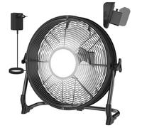 Ventilateur de Sol 30CM Compatible avec 18V Ma-kita/AC-Adaptateur, Réglage Continu des Vitesses/ Silencieux, Ventilateur Sans Fil avec Lampe 8W & USB/Type-C pour Maison/Bureau/Entrepôt(Sans Batterie)