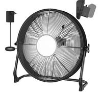 Ventilateur De Sol 40Cm Compatible Avec Batterie Ma-Kita/Ac-Adaptateur | Réglage Continu Des Vitesses | Silencieux | Ventilateur Por