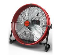 Ventilateur de Sol 40CM compatible avec Batterie Mil-wau-kee/AC-Adaptateur | Réglage Continu des Vitesses | Inclinaison Réglable | Silencieux | Ventilateur Portable pour Camping Garages(Sans Batterie)