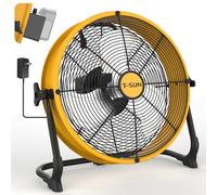 Ventilateur de sol à piles de 30,5 cm pour batterie Dewalt 20 V Max, ventilateur portable avec adaptateur secteur et sortie USB, haute vitesse, ventilateur d'extérieur sans fil pour camping, voyage