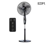 Ventilateur Sur Pied Noir Télécommande, 60w, ø40cm - Edm