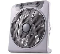 Grunkel - Ventilateur de sol puissant et léger - Box Fan - Circulateur d'air avec minuterie de 60 minutes et 3 vitesses. Pales de 30 cm de diamètre, fonction oscillation. - 50 W (blanc)