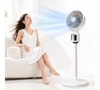 Ventilateur de sol pour chambre, ventilateur de circulation d'air sur piédestal alimenté par USB avec 3 vitesses, hauteur réglable de 58-80 cm, ventilateur de sol silencieux pour la maison, le bureau