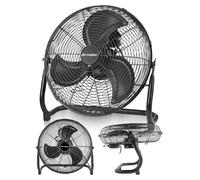 Ventilateur de sol Ventilateur sur pied Circulateurs d'air MalTec W-OC150WT Noir Machine à vent silencieuse 45cm haut débit d'air pour chambre à coucher bureau