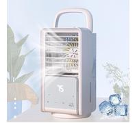 Ventilateur de Table Brumisateur Portable - Rafraîchisseur d\'Air USB Silencieux - 700ml - 4000 mah- avec Écran Tactile