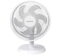 Ventilateur de table OCEANIC - 35W - Diamètre 30,5 cm - 3 vitesses - Oscillant - Blanc