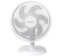 Ventilateur de table OCEANIC - 35W - Diametre 30,5 cm - 3 vitesses - Oscillant - Blanc