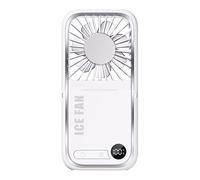 Ventilateur de table - Petit ventilateur silencieux pour chambre à coucher, ventilateur tour de cou pliable et silencieux avec support de téléphone, écran numérique LED, alimentation de secours USB