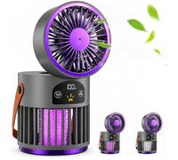 Ventilateur De Table Portable Avec Lampe Anti-Moustiques, Rechargeable Par Usb, Refroidissement Personnel, Ventilateur D'Ext[VV941]