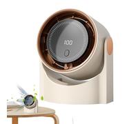 Ventilateur de table portable haute vitesse avec affichage numérique, chargeur USB Quiet USB, petits accessoires de refroidissement pour la maison et le bureau, 13 x 8,5 x 16 cm, violet, blanc