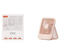Ventilateur de table portable, ultra-silencieux, 4 vitesses, 4500 mAh, rose pâle