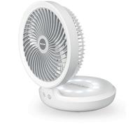 Ventilateur de table sans fil rechargeable USB - Macom Enjoy & Relax 990 Compact - Diamètre 19 cm - Blanc