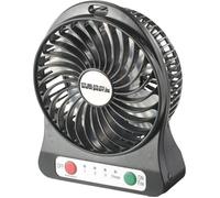Ventilateur de table sans fil USB 2 en 1 - PEARL - 3 niveaux - Gris