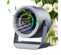 Ventilateur de table silencieux à 3 vitesses et inclinaison réglable | Petit ventilateur portable à piles pour chambre à coucher, chevet, dortoir, bureau, voyage, camping, plein air, été, plage