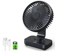 Ventilateur de table USB - ArsMotin - Oscillation automatique 120° - Batterie rechargeable 4500 mAh - Silencieux <30 dB
