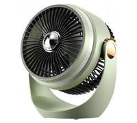 Ventilateur de table USB - Ventilateur de bureau portable - Silencieux - Veilleuse - 3 vitesses - Oscillation - Fonction diffuseur d'arômes - Vert