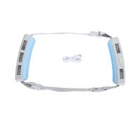 Ventilateur de taille portable – Ventilateur de ceinture à 3 vitesses, fonction rafraîchissante et large flux d'air, idéal pour le sport, le travail et les activités en plein air, gris argenté