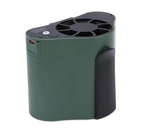 Ventilateur de Taille Rechargeable avec Batterie de 12 000 MAh et Lumière LED, Idéal pour la Randonnée et les Activités de Plein Air (GREEN)