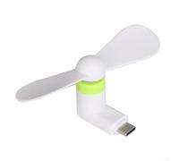 Ventilateur de téléphone portable, pour mini port USB C, refroidissement portable pour appareils en plein air, voyage, compatible avec smartphone Android, tablette (blanc)