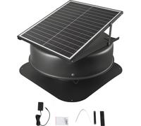 Ventilateur de toit à énergie solaire Ventilateur 42W Thermostat Télécommande