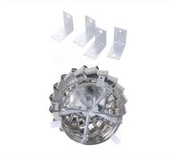 Ventilateur de toit à turbine en acier inoxydable, capot de cheminée rotatif avec 4 pieds de montage pour séchoir domestique