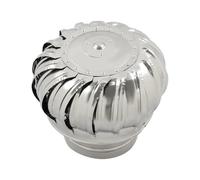Ventilateur de toit en acier inoxydable - Diamètre : 160 mm - Dimensions : 27 x 27 cm - Résistant aux intempéries - Avec pieds de fixation stables - Pour garage, atelier, écurie, abri de jardin