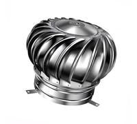 Ventilateur de toit en acier inoxydable, ventilateur de grenier non alimenté, couvercle de cheminée rotatif, idéal pour la ventilation du conduit de séchoir domestique, circulation de l'air efficace