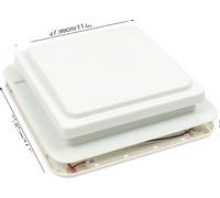Ventilateur de toit pour camping-car, système 12V, haute efficacité de débit d'air, couleur : blanc
