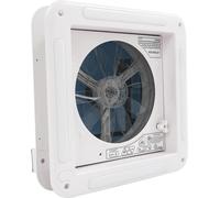 Ventilateur de toit pour camping-car - Ventilateur de toit et extracteur d'air 12 V - Télécommande - 6 vitesses - Éclairage LED - Capteur de pluie - Blanc