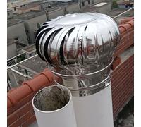 Ventilateur de toit rotatif en acier inoxydable pour maison, usine, grenier, ferme, protection contre les oiseaux, sortie d'air (Ø 160 mm)