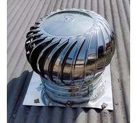 Ventilateur de toit rotatif en acier inoxydable pour maisons, usines, greniers, fermes, protection contre les oiseaux (Ø 400 mm)