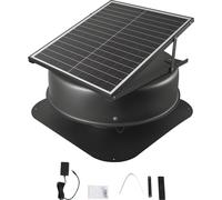Ventilateur de toit solaire VEVOR, télécommande 42 W, 79287 L/min de débit d'air, moteur à courant continu sans balais intégré pour le refroidissement