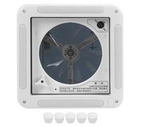 Ventilateur de toit - Ventilation 12V - Contrôle manuel - 280x280 mm - Lumière LED - Pour camping-cars et bus - Idéal pour grands véhicules