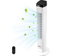 ventilateur de tour 60W avec minuterie de 9 heures et télécommande - Ventilateur 6,7m/s - Système de refroidissement haute performance
