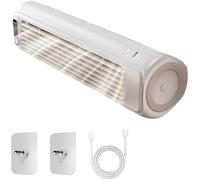 Ventilateur de Tour Portable à as de Refroidissement, Refroidisseur d'air sans Lame Rechargeable USB, circulateur Personnel Silencieux pour Bureau de Chambre de Bureau, Blanc, 3 Vitesses